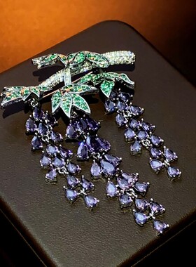 炫黛奢华水晶胸针女花朵蝴蝶动物造型别针配饰胸花