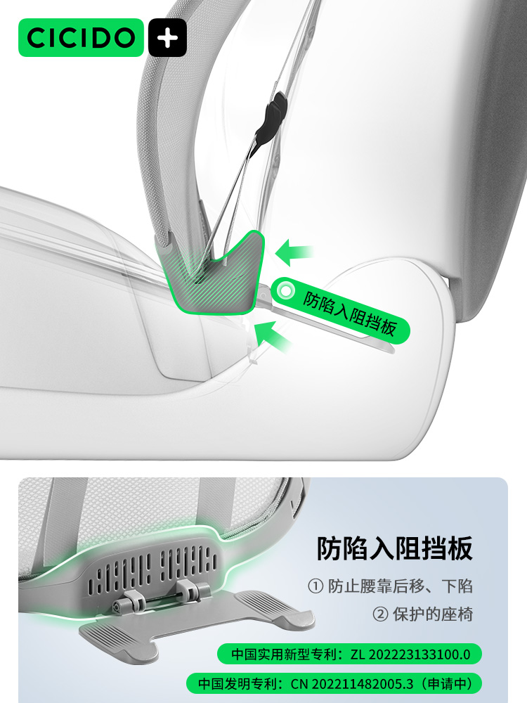 CICIDO汽车腰靠车载靠垫透气护腰坐靠垫背支撑车用车载驾驶座腰托 - 图1