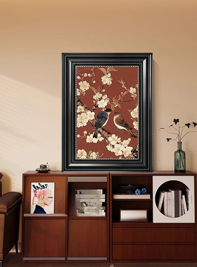 中古风客厅装饰画玄关挂画