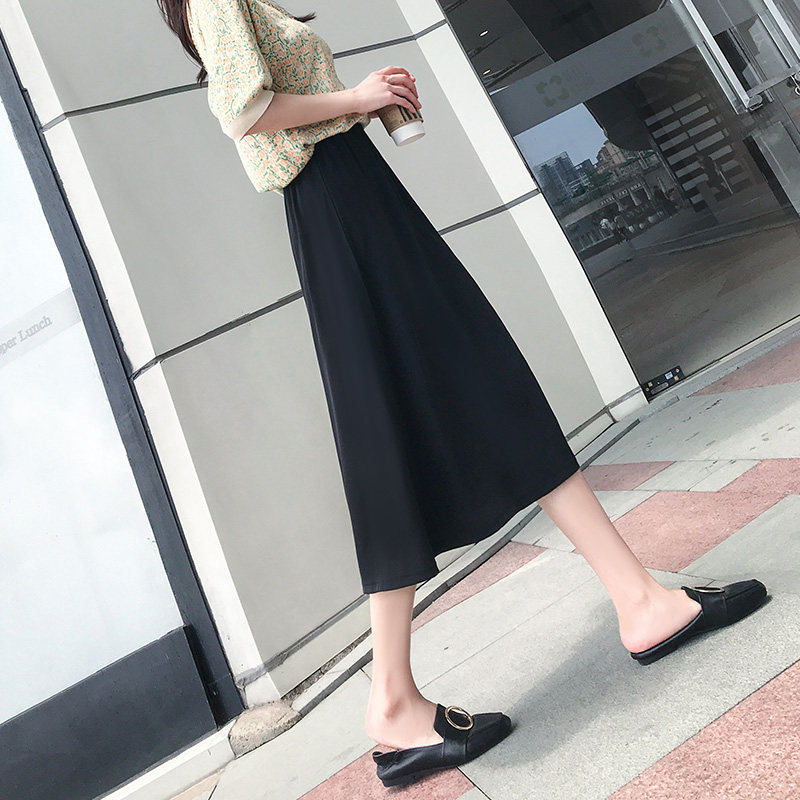 雪纺夏薄款a字裙ins风高腰半身裙 然可服饰半身裙