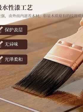 实木餐椅家用中古餐厅餐桌椅子胡桃木茶桌凳子靠背中式复古书桌椅