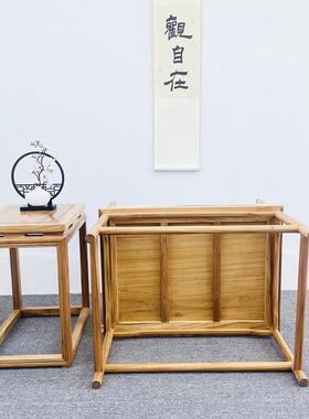 禅椅中式打坐椅老榆木太师椅实木围椅主人椅盘腿椅白胚茶椅禅修椅