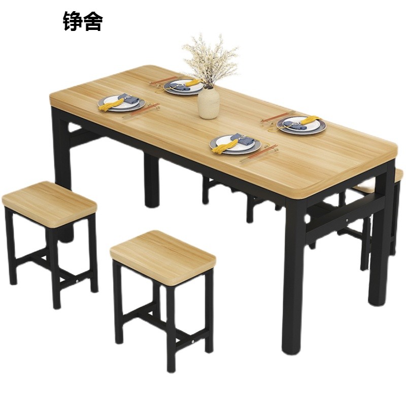 餐桌家用小户型现代简约轻奢早吃快餐店新款商用椅子组合 - 图3