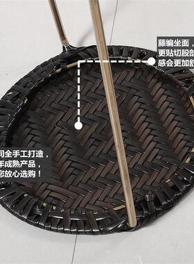 轻便实用易收纳折叠编藤椅小圆凳子矮凳藤凳餐凳椅子塑料凳铁板凳
