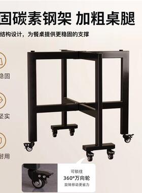 实木折叠桌餐桌家用小户型吃饭桌子出租房饭桌现代简约10人大圆桌