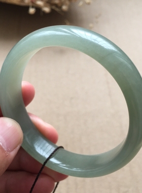 和田玉手镯少女玉镯子白玉款QY50天然玉石手镯正品证书保真疯哥