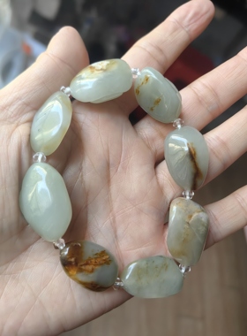 和田玉籽料修形手串八仙过海手链天然玉石保真礼物