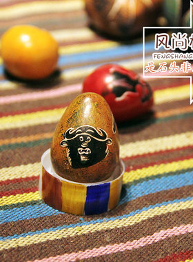 可爱风花卉植物肥皂石装饰摆件