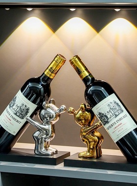 创意高档客厅红酒架摆件酒柜装饰品家居玄关餐桌电视柜暴力熊摆设