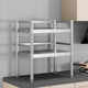 Compartmental storage cabinet countertop storage pot rack