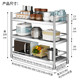 Kitchen stainless steel storage rack microwave oven rack pot rack storage floor-standing multi-layer shelf fence rack