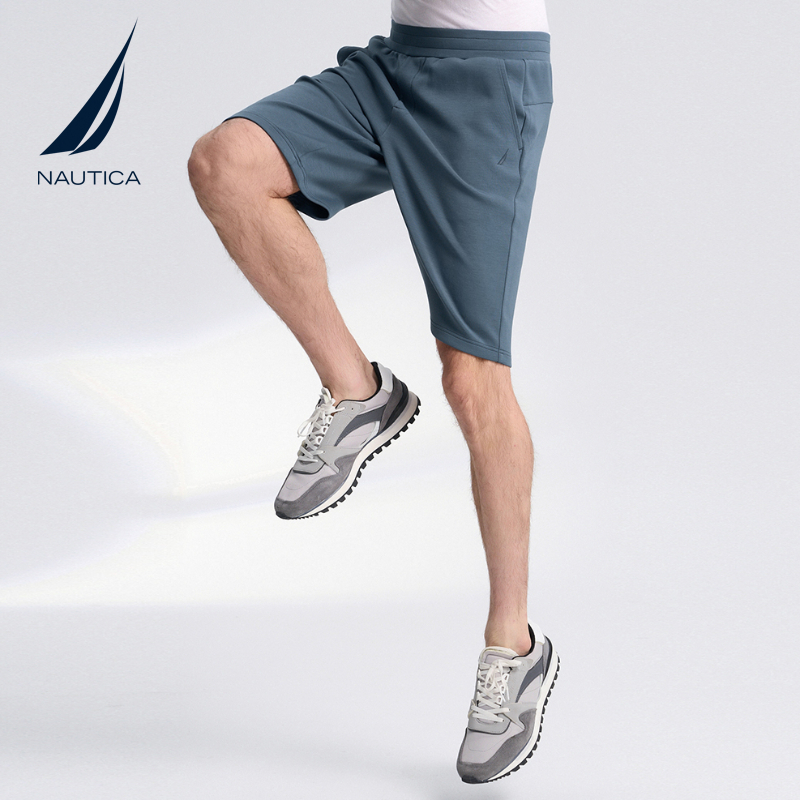 NAUTICA/诺帝卡男装夏季莫代尔混纺宽松休闲运动针织短裤KO3221