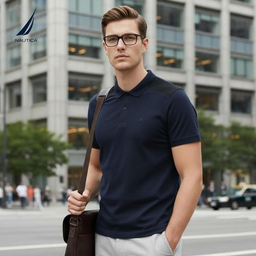 【凉感】NAUTICA/诺帝卡男装26夏季新品商务休闲短袖T恤polo衫 - 图0