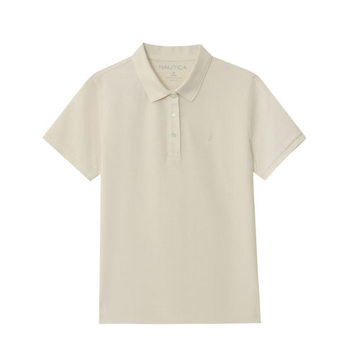 NAUTICA/诺帝卡女装26夏季新品亲肤柔软弹力翻领短袖POLOT恤 - 图3