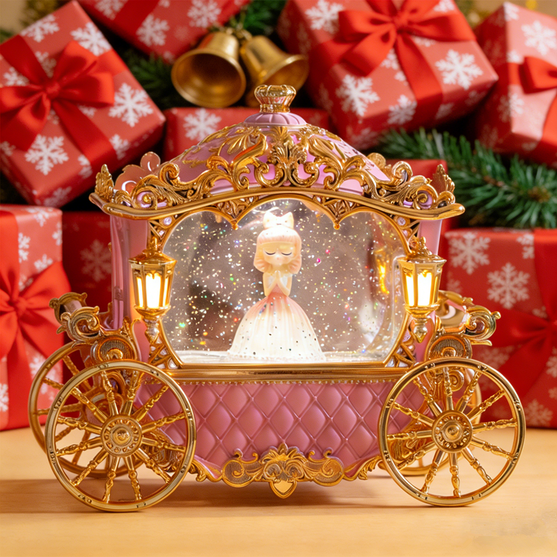 新年飘雪八音盒鸟之诗水晶球儿童女孩生日礼物摆件旋转木马音乐盒,淘宝优惠券,粉丝福利购,淘宝优惠卷