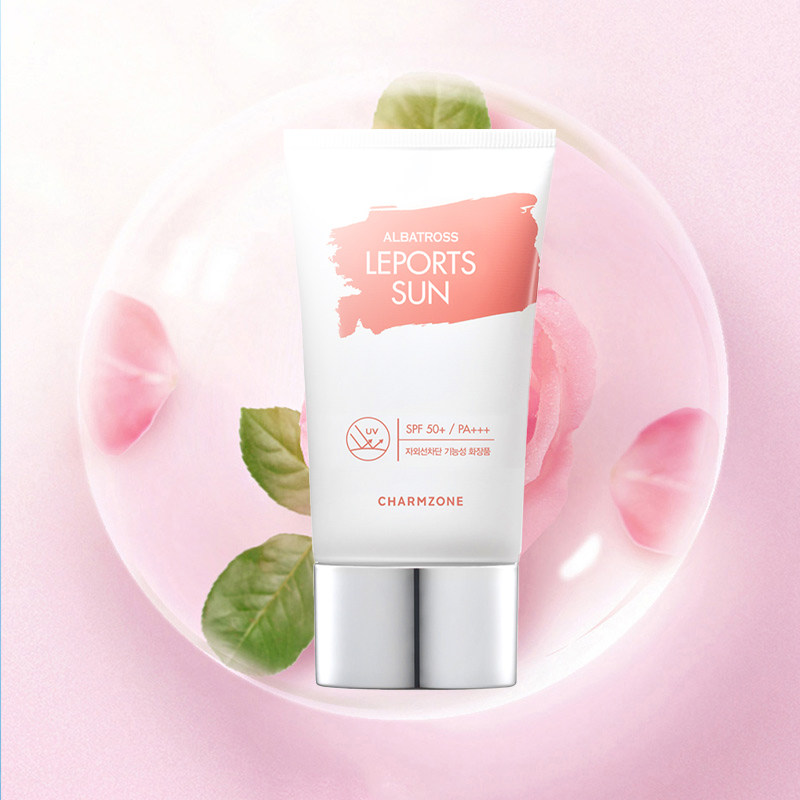 婵真信天翁乳韩国脸部清爽男防晒霜 婵真防晒霜