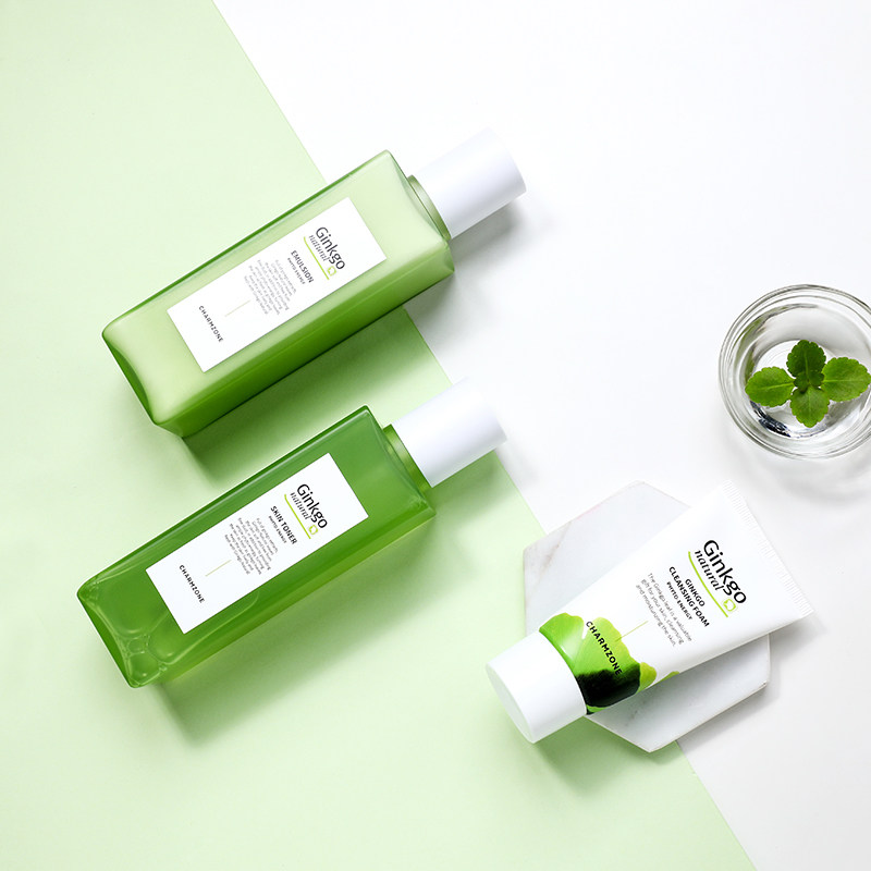 韩国婵真银杏水乳两件套护肤品套装 婵真面部护理套装