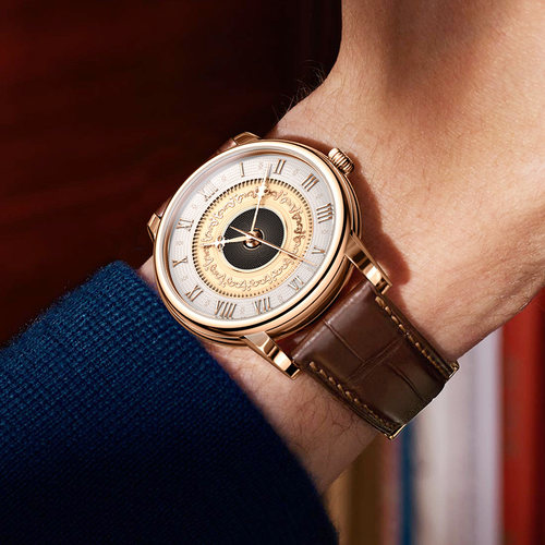 罗宾尼男士手表机械表男全自动商务简约新款品牌真皮皮带腕表十大 - 图0