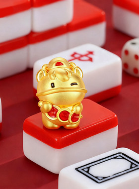 CEMNI/千年珠宝黄金手链女生肖马红绳转运珠足金999本命年手绳新