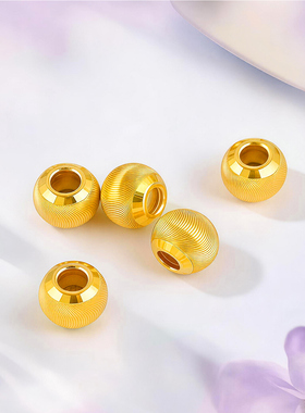 千年珠宝黄金手链女足金999猫眼珠珍珠手串转运珠小金珠新款正品
