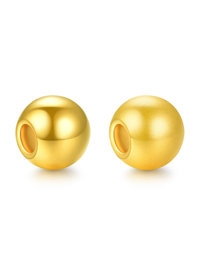 CEMNI/千年珠宝黄金转运珠足金999小金珠DIY散珠串珠硬金光珠新款