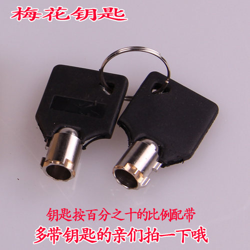 35mm电力表箱锁 塑钢挂锁 防撬防水锁 通用锁具 物业锁 梅花钥匙 - 图0