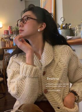 如蝶在野 韩代fever同款复古珍珠贝母耳环 韩国ins网红同款耳钉