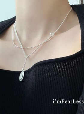 如蝶在野 设计师小众设计高级感冷淡风星轨双层项链女气质锁骨链