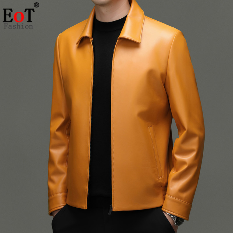 真皮皮衣男外套绵羊皮秋冬季新款时尚百搭休闲纯色翻领海宁皮夹克,淘宝优惠券,粉丝福利购,淘宝优惠卷
