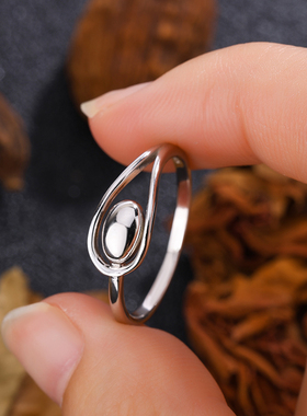 TOOK Otnament新款S925纯银符号素银戒指女 小众设计高级节日送礼