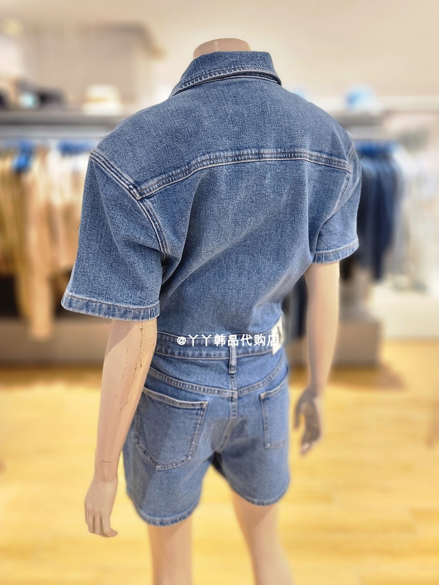 CK JEANS 韩国正品直邮代购23春J221178女士时尚牛仔连体短袖短裤