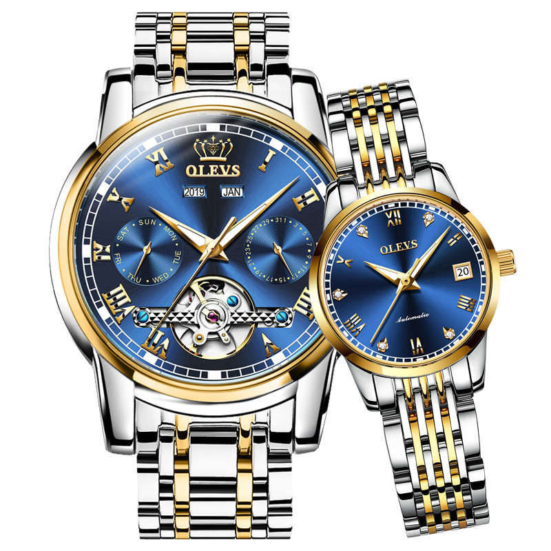 瑞士正品欧利时情侣一对价男机械表 古众兴手表国产腕表