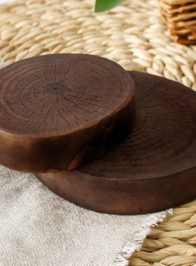 原杂木木桩年轮木片装饰摆件木片