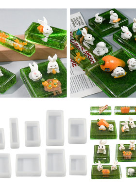 水晶滴胶uv胶昆虫植物标本硅胶模具方形手工diy环氧树脂AB胶模具
