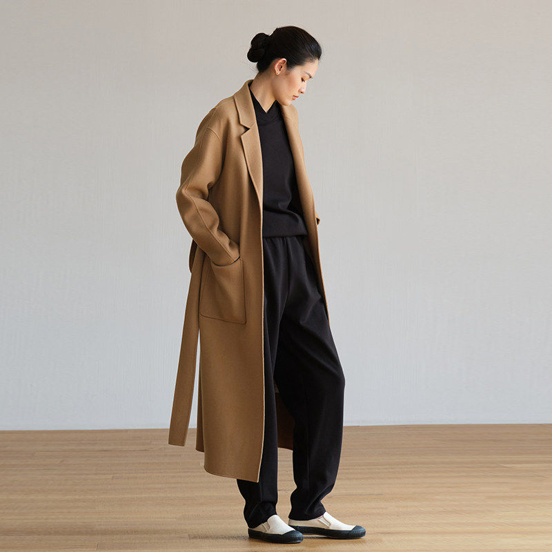 ltyp旅途原品【限量五折】羊绒羊毛极简廓形双面呢大衣绑带外套女,淘宝优惠券,粉丝福利购,淘宝优惠卷