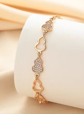 莫桑钻石抖音同款葫芦镂空手链女