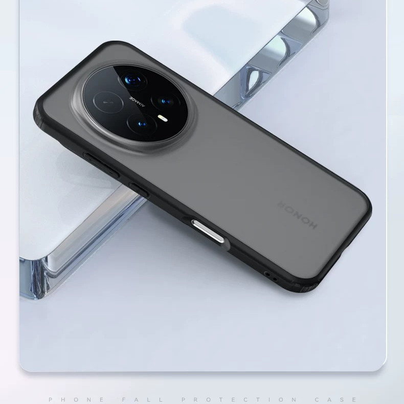 蓝猩BLUEO适用于荣耀Magic8Pro手机壳护甲防摔新款Magic8保护套半磨砂黑透明全包7Pro创意简约个性后壳抗指纹 - 图3