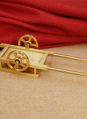 【黄铜工艺品厂家】拉车满载而归70年80年代农村办公室桌面摆件