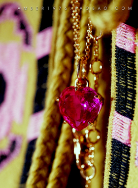 童话圆舞曲精工项链吊坠心形水晶