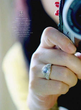 No.364 Pilgrim 复古Vintage 合金镀金镀纯银水晶钻古典戒指尾戒