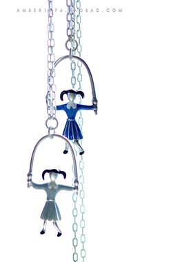 No.252 pilgrim 乐游园之童真 甜美风珐琅釉合金镀银长项链 2色选