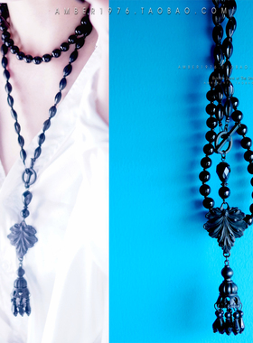 No.236 Liz Claiborne 中古品 合金浮雕鸢尾徽章宫廷复古项链