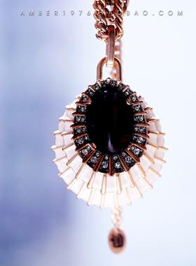 成人童话 No.37 Twilight┆外贸品牌高端 重工质镀金黑玛瑙长项链