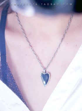 No.232 挪威A&C 北欧风合金镀金切割宝石镶嵌项链 钢灰or橘玫