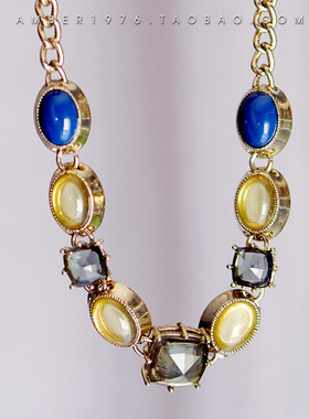 Prussian Blue 13｜Vintage 古董Monet 宫廷复古巴洛克项链