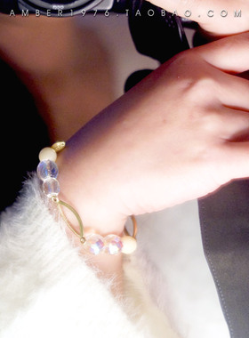 No.265 pilgrim 北欧甜美风格 幻彩人造水晶简约手链