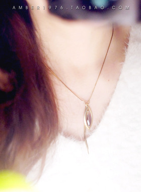 No.257 pilgrim 欧美设计感合金镀金紫水晶黑玛瑙小流苏项链