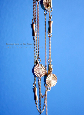 monet镀金几何设计感多层项链