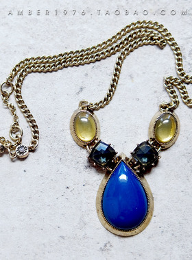 monet镀金复古风格项链