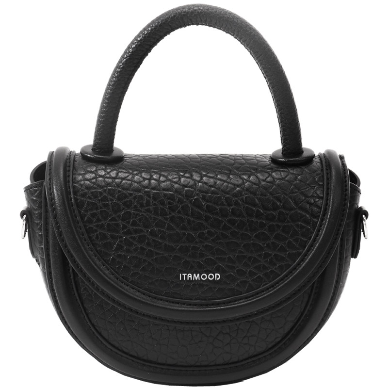 妙迪2022春夏新款泡泡纹感斜挎包包 妙迪箱包马鞍包